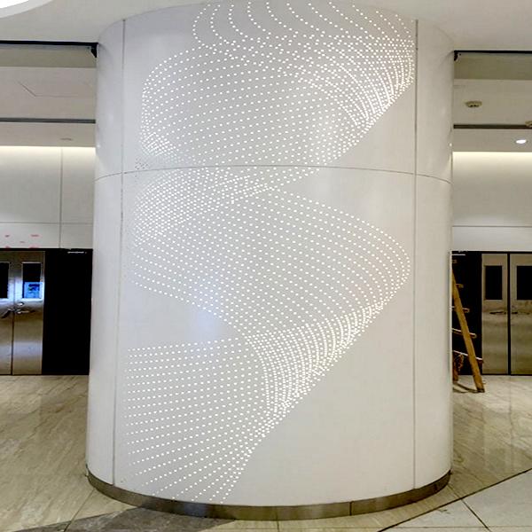 Curved Semi-circle Aluminum Panel Customized For Building Column Or ...