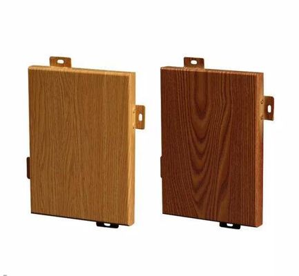 Buy Emulational Wood Color Customized Aluminum Panel For Interior / Exterior Wall Decoration online manufacture