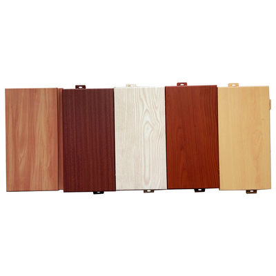 Buy Wooden Color Metal Wall Cladding Panels Prefabricated Patterned Aluminum Panels online manufacture