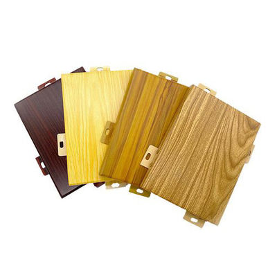 Buy Emulational Wooden Perforated Aluminum Sheets 1.5mm-6mm Thickness For Interior Decoration online manufacture