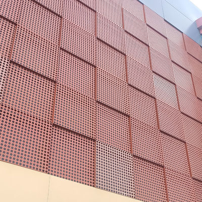 Buy Weather-proof Aluminum Sheets With Custom Perforations For Exterior Wall Decoration online manufacture