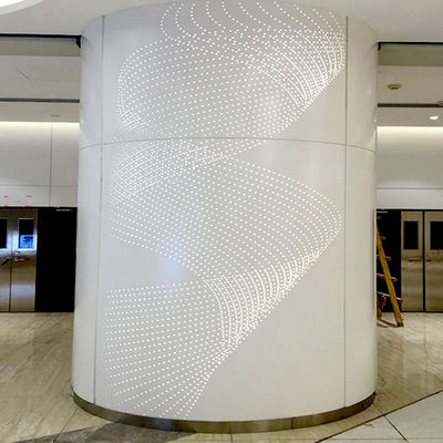 Buy Semi-circle Curved Aluminum Cladding Panels For Envelope And Decoration Of Building Pillars online manufacture