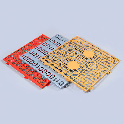 Powder Coating Peforated Perforated Metal Wall Panel For Government / Civil Buildings
