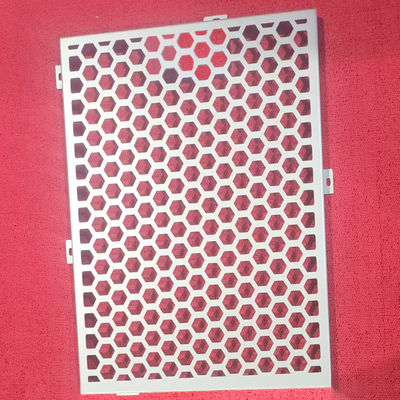 Hexagonal Hollow Patterns Perforated Aluminum Wall Cladding Panel And Building Decoration Material