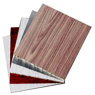 5mm To 200mm Aluminium Honeycomb Composite Panel With PVDF Coating Wooden Color