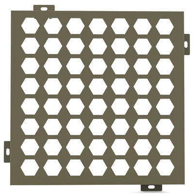Anti-UV Durable Perforated Aluminum Cladding Panels For Curtain Wall Or Ceiling Decoration
