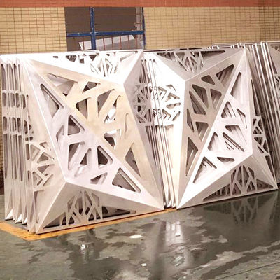 Perforated 3D Protuberant Aluminium Cladding Panels For Stylish Building Facade Decoration
