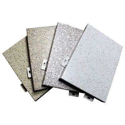 Low Maintenance Aluminium Metal Curtain Wall Cladding Panel With Artificial Stone Colors