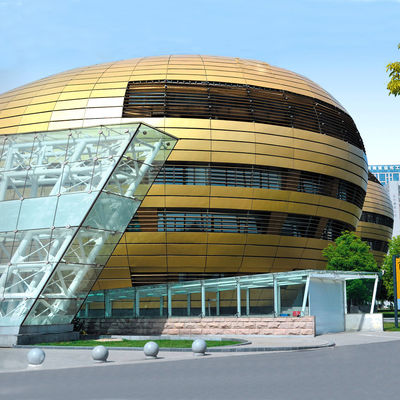 Customized Curved Aluminium Panels For Stadium Facade Envelope And Decoration
