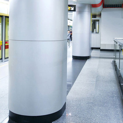Semi-circle Curved Aluminum Wall Panels Customized For Column Cladding And Decoration